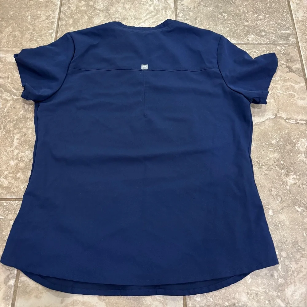 Fabletics Women Navy Blue Scrub Set V-Neck Top and Jogger Pants Size Small